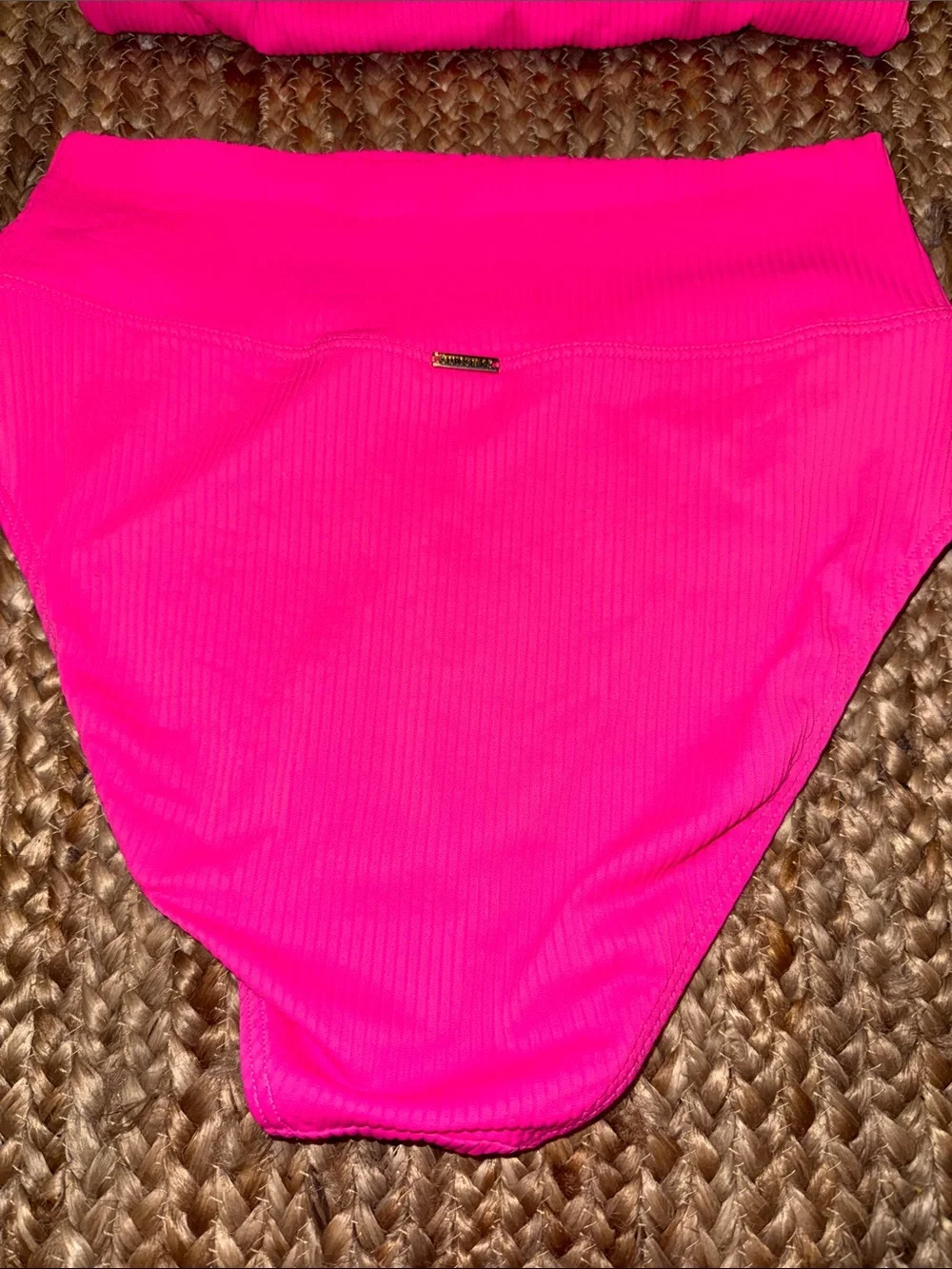 Two-Tone Pink Twist-Front Tankini Swimsuit